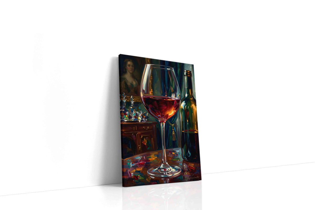 Reflections in Red wine canvas print, gallery-wrapped, ready to hang
