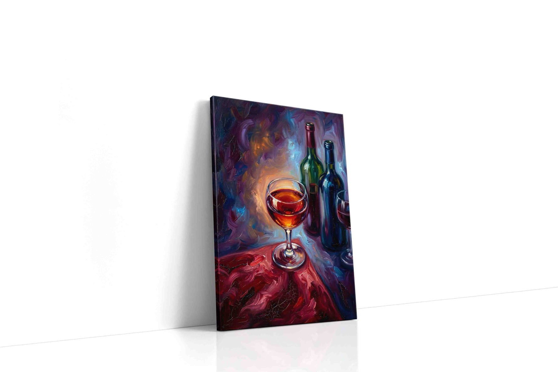 Symphony of Reds wine canvas print gallery-wrapped portrait canvas studio shot