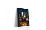 Vibrant Vintage Reflections wine canvas print, gallery-wrapped, ready to hang