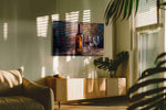 Vin Rouge Reflections wine canvas print in a contemporary interior mockup