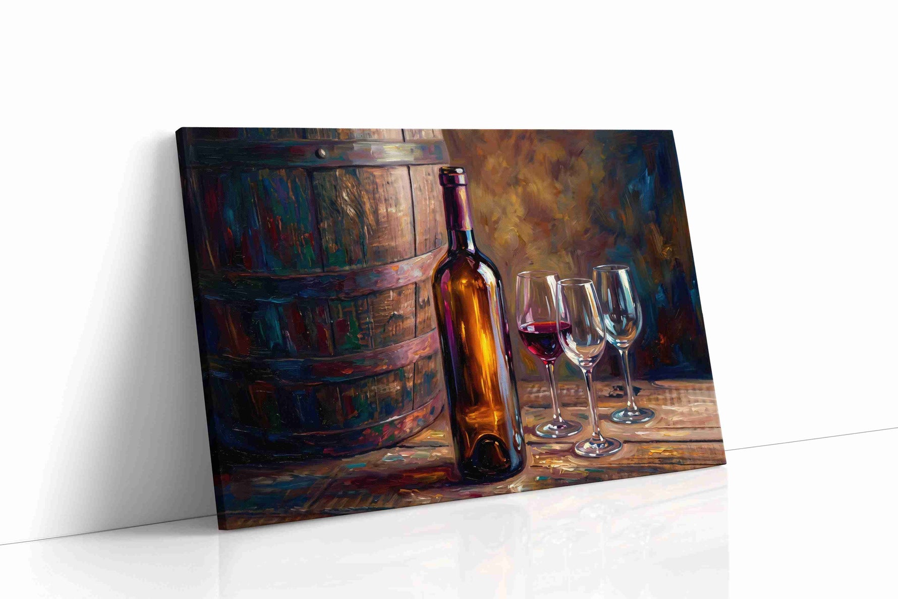Vin Rouge Reflections wine canvas print gallery-wrapped landscape canvas studio shot