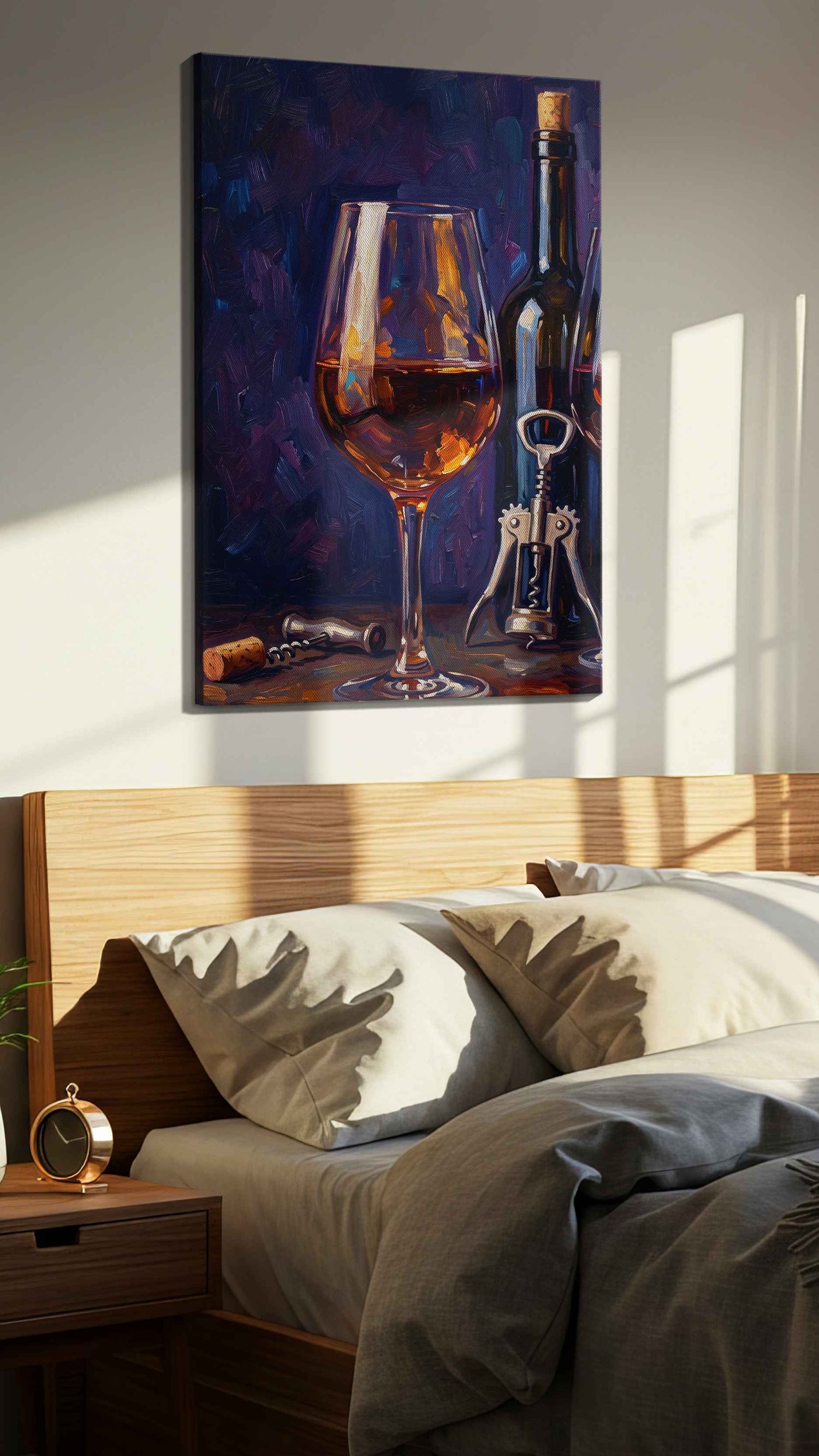 Vin Rouge Reverie – wine canvas wall art, gallery-wrapped, ready to hang