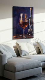 Vin Rouge Reverie wine canvas print, displayed in a living room