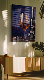 Vin Rouge Reverie wine canvas print in a contemporary interior mockup