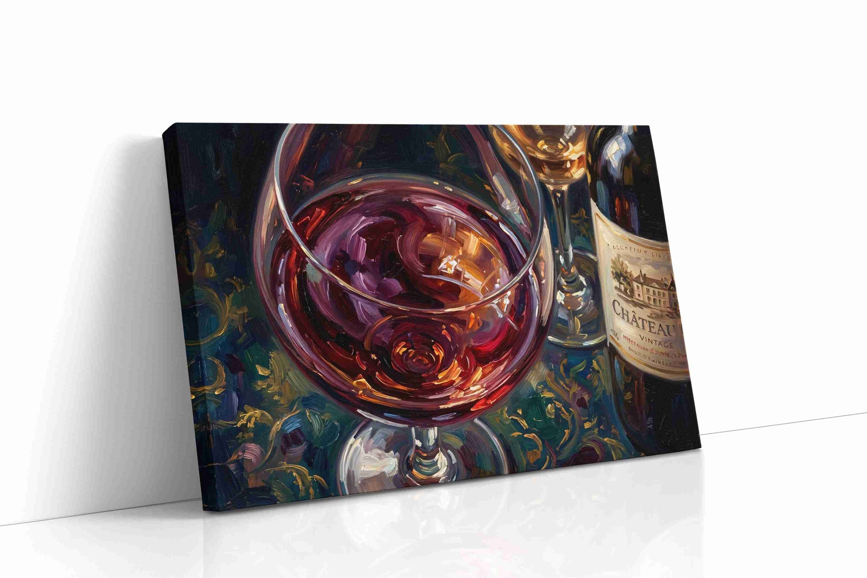 Vin Rouge Reverie II wine canvas print gallery-wrapped landscape canvas studio shot