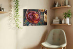 Vin Rouge Reverie II wine canvas print, displayed in a living room