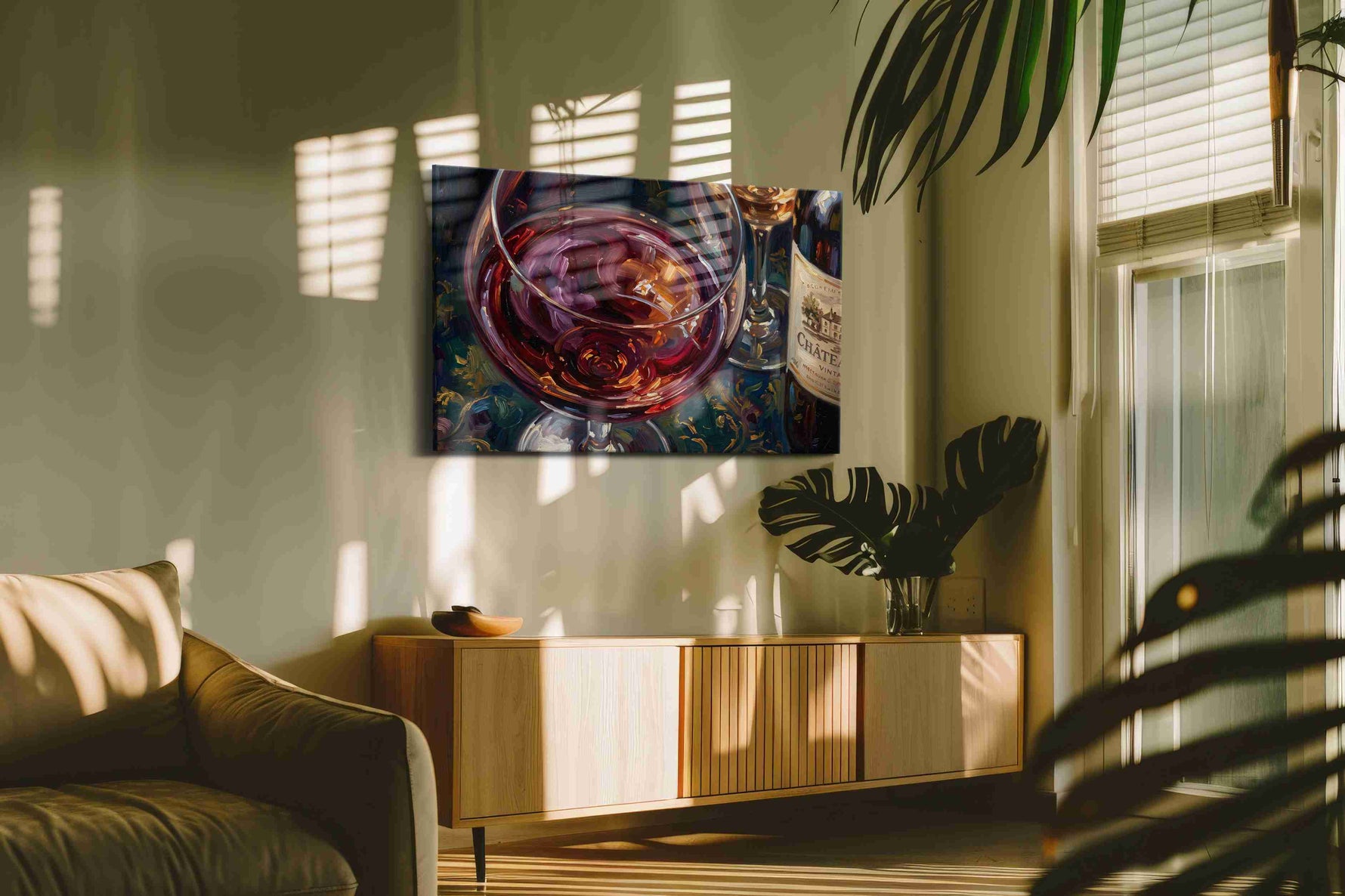 Vin Rouge Reverie II – wine canvas wall art, gallery-wrapped, ready to hang