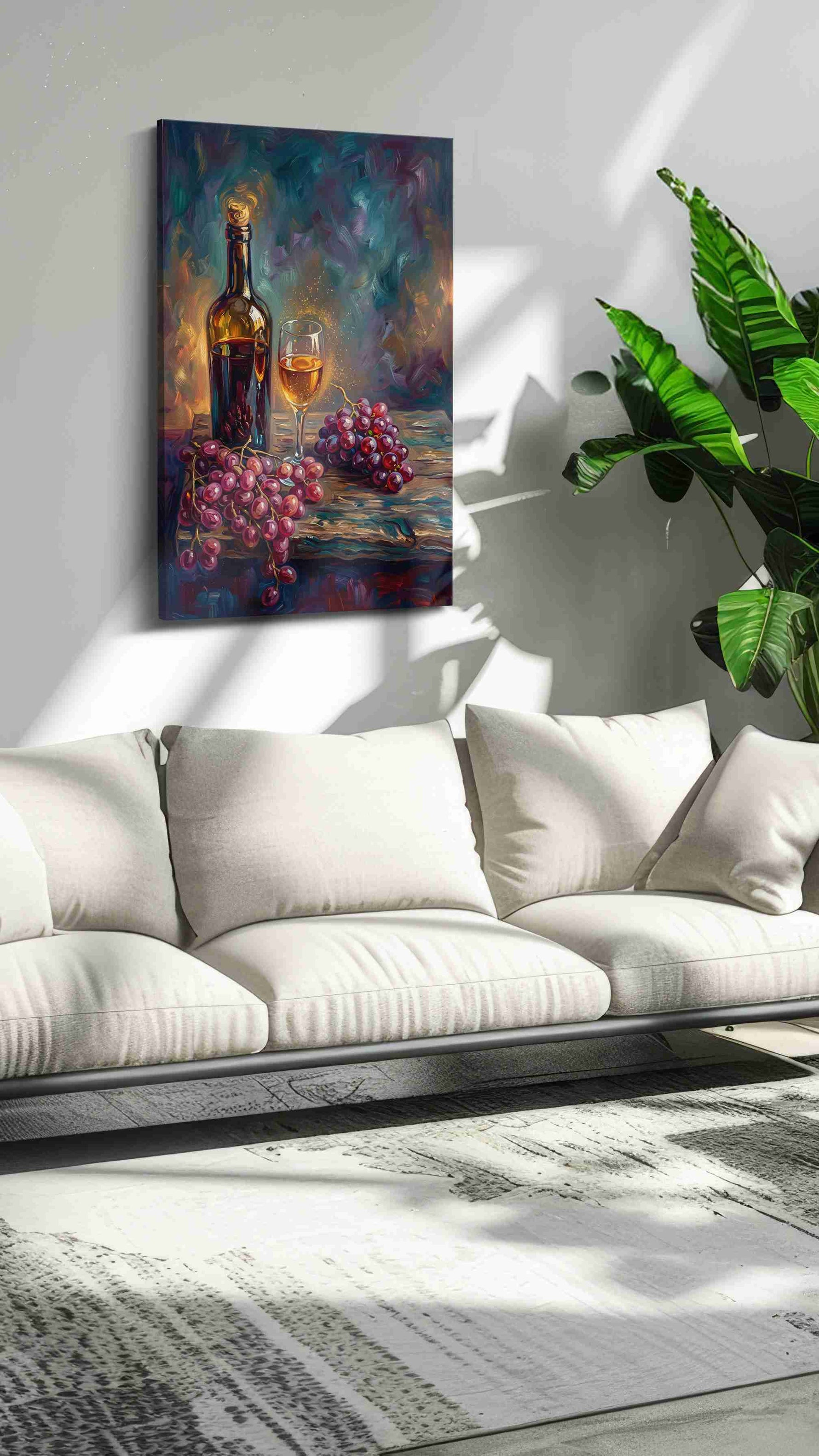 Vin Rouge Reverie III wine canvas print, on wall, lifestyle preview