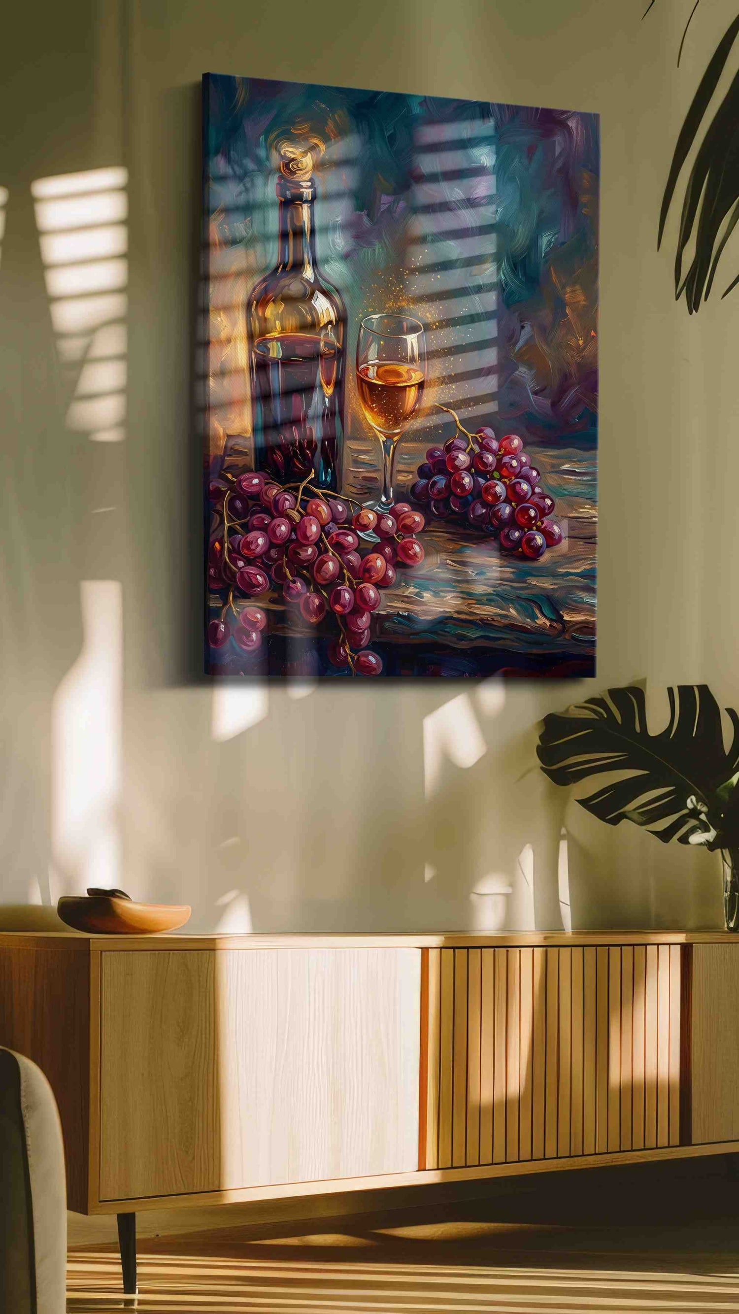 Vin Rouge Reverie III – wine canvas wall art, gallery-wrapped, ready to hang