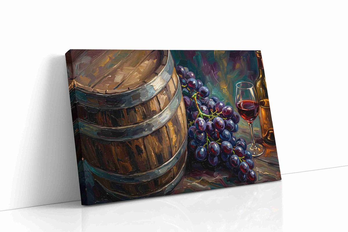 Vineyard Elegance wine canvas print gallery-wrapped landscape canvas studio shot