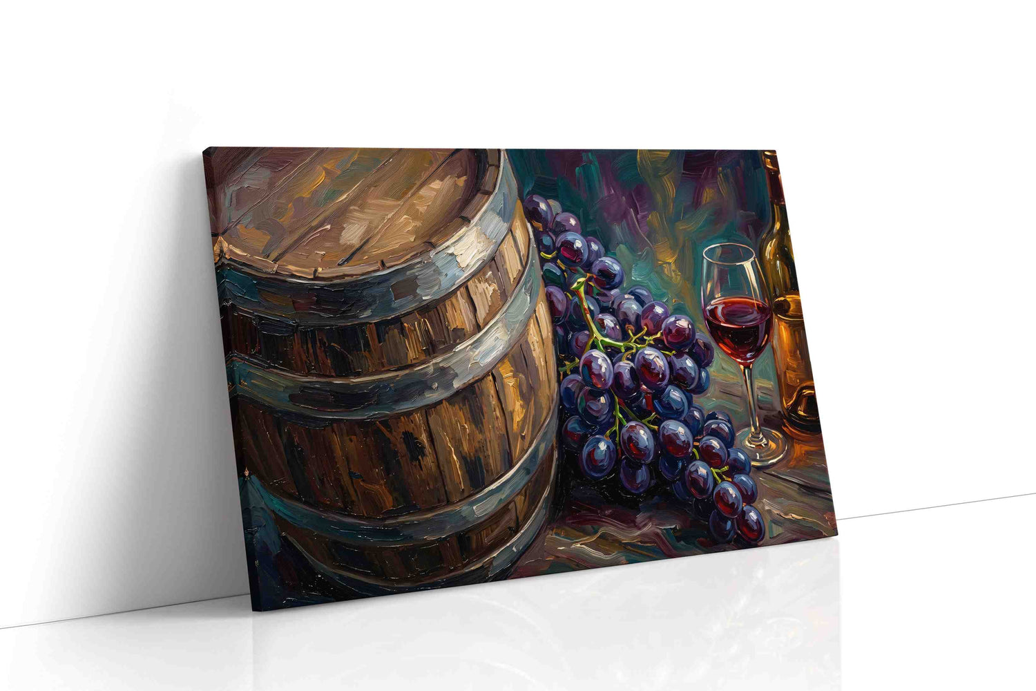 Vineyard Elegance wine canvas print, gallery-wrapped, ready to hang