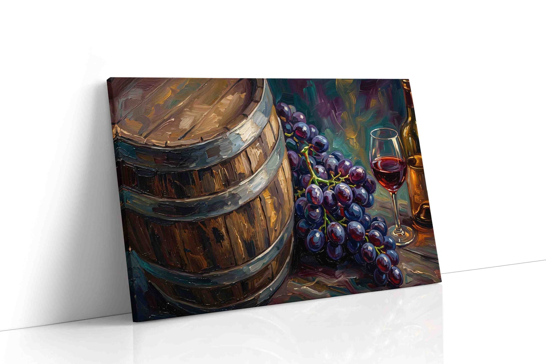 Vineyard Elegance wine canvas print, gallery-wrapped, ready to hang