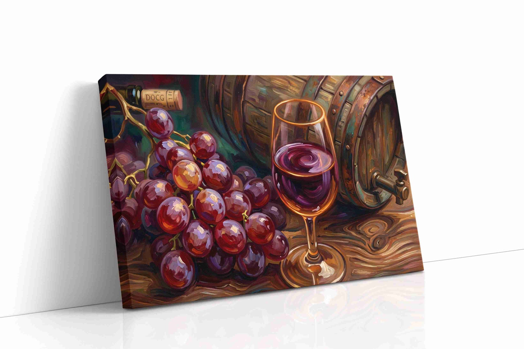 Vineyard Symphony wine canvas print gallery-wrapped landscape canvas studio shot