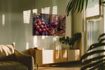 Vineyard Symphony wine canvas print, on wall, lifestyle preview