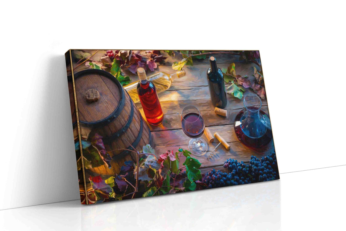 Vineyard Symphony II wine canvas print, gallery-wrapped, ready to hang
