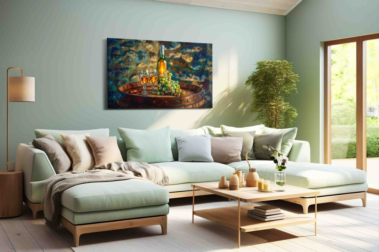 Vineyard Symphony III – wine canvas wall art, gallery-wrapped, ready to hang