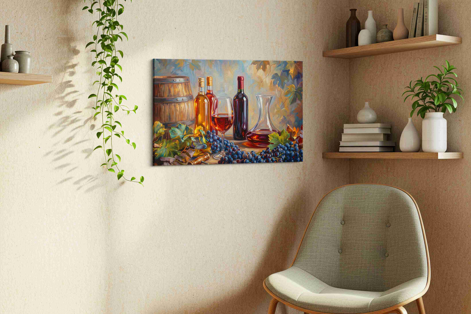 Vineyard Symphony IV – wine canvas wall art, gallery-wrapped, ready to hang