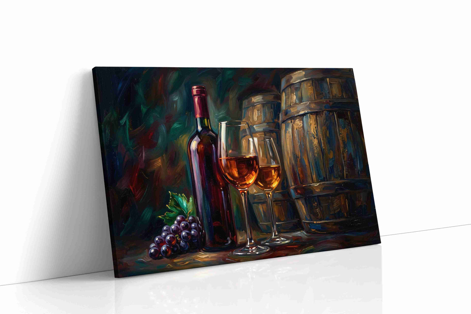 Vino Reverie wine canvas print, gallery-wrapped, ready to hang