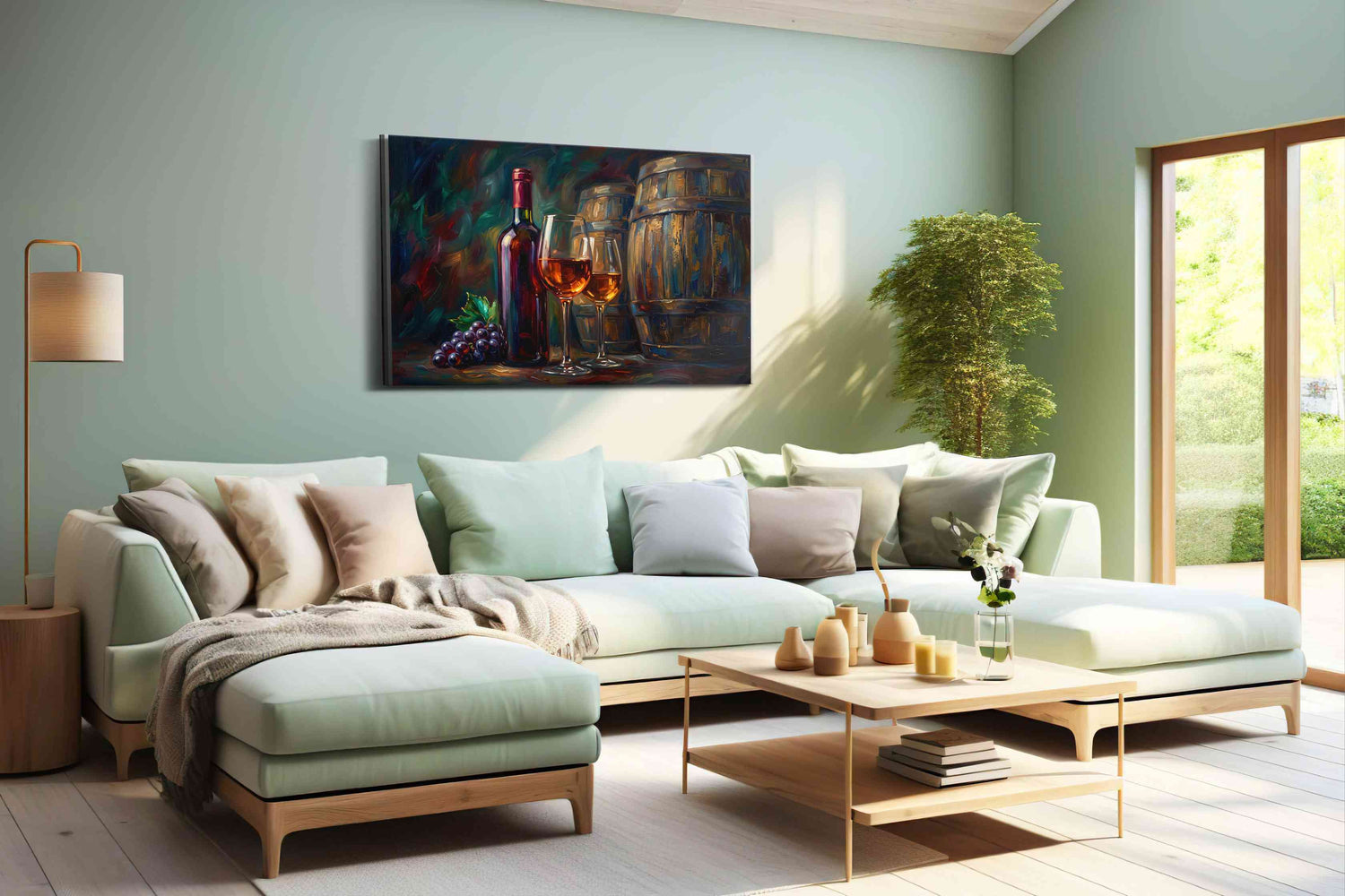 Vino Reverie – wine canvas wall art, gallery-wrapped, ready to hang