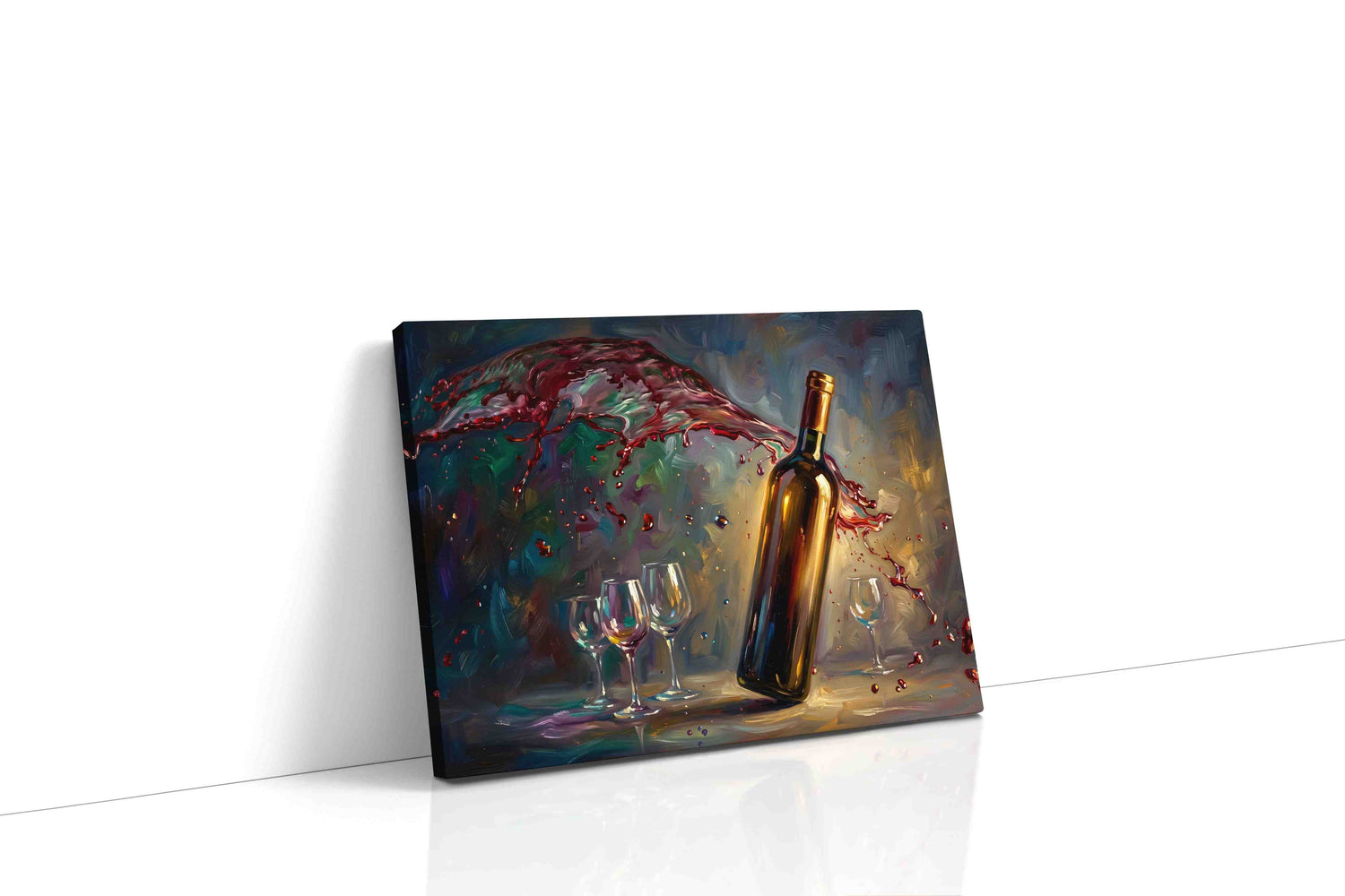 Vino's Dance of Light wine canvas print, gallery-wrapped, ready to hang