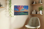 Celestial Whirlwind nature canvas print in a living room scene