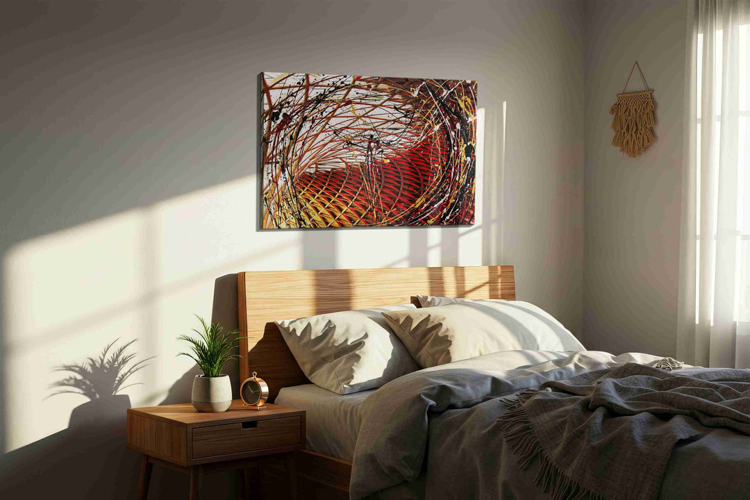 Cosmic Vortex Symphony (Abstract) - Modern, Modern Wall Art, Contemporary Canvas Print, Minimalist Decor