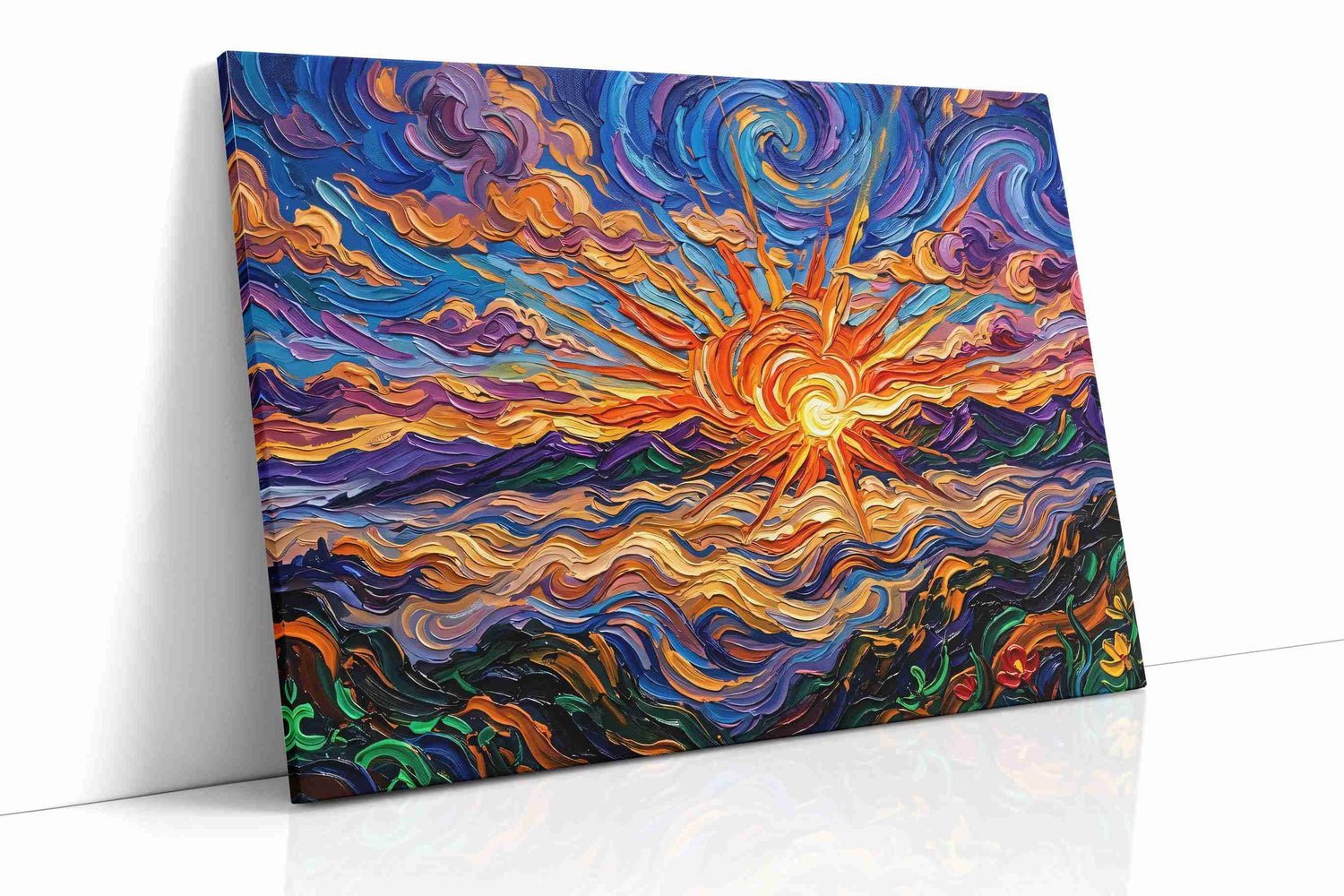 Eternal Dawn Symphony (Abstract) - Nature, Nature Wall Art, Scenic Canvas Print, Natural Landscape Art