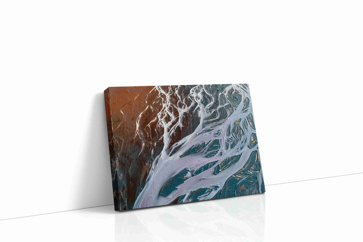 Ethereal Currents of Time nature canvas print gallery-wrapped landscape canvas studio shot