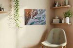 Ethereal Currents of Time nature canvas print styled in a living room