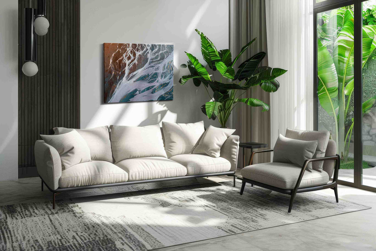 Ethereal Currents of Time nature canvas print, on wall, lifestyle preview
