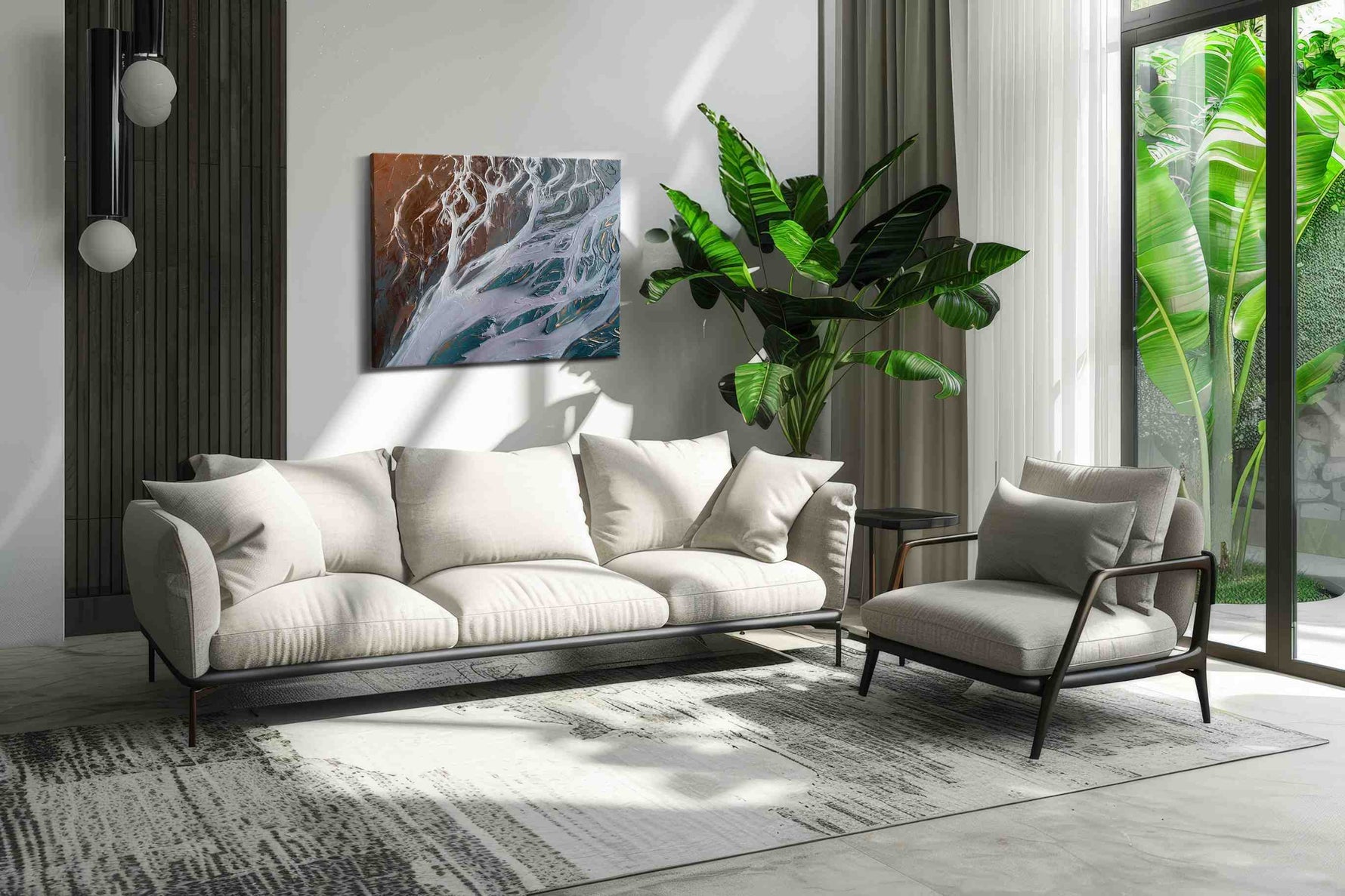 Ethereal Currents of Time nature canvas print, on wall, lifestyle preview