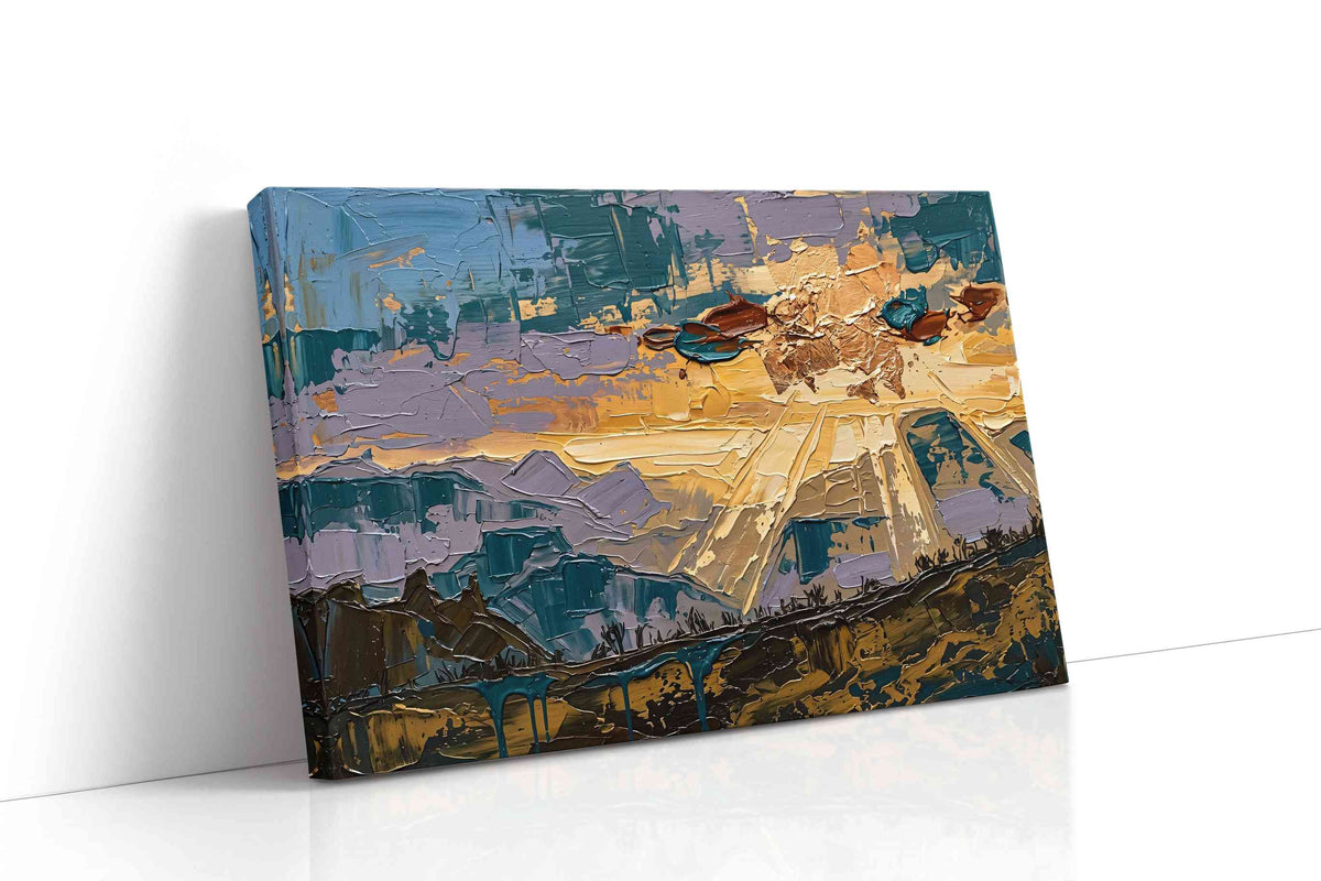 Ethereal Sunrise Symphony landscape canvas print gallery-wrapped landscape canvas studio shot