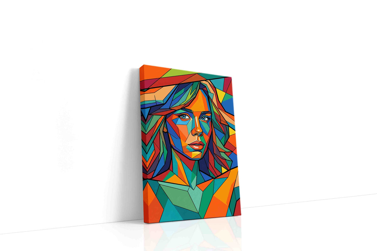 Kaleidoscopic Gaze portraits canvas print gallery-wrapped portrait canvas studio shot