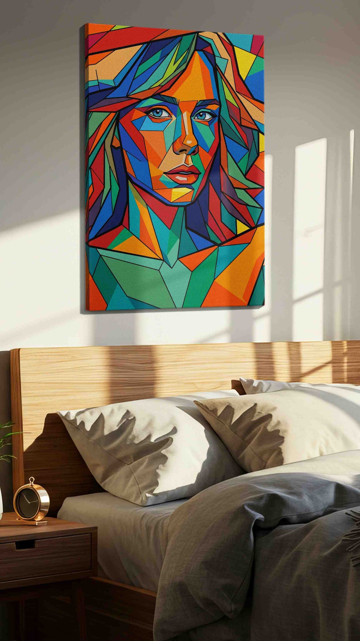 Kaleidoscopic Gaze (Abstract) - Portraits, Portrait Wall Art, Figure Canvas Print, People Art