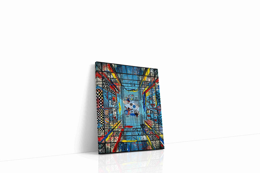 Labyrinthine Echoes modern canvas print gallery-wrapped portrait canvas studio shot