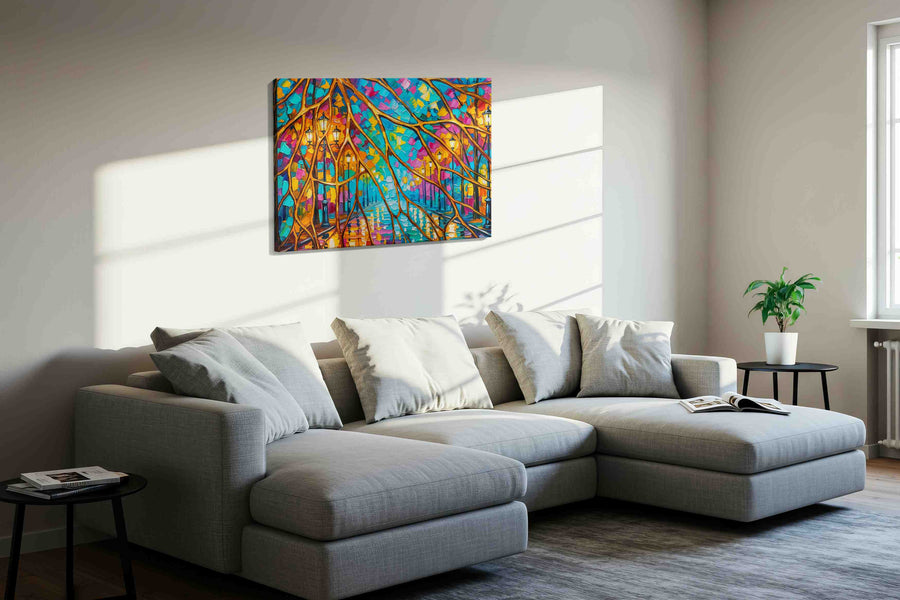 Luminescent Pathway Dreamscape (Abstract) - Nature, Nature Wall Art, Scenic Canvas Print, Natural Landscape Art