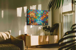 Luminescent Pathway Dreamscape nature canvas print in a hung canvas mockup