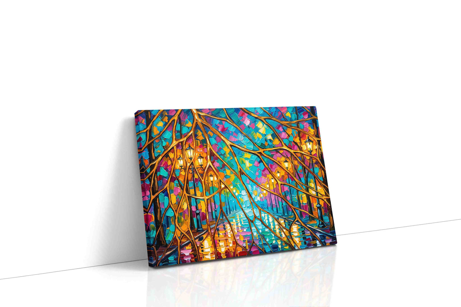Luminescent Pathway Dreamscape nature canvas print, gallery-wrapped, ready to hang