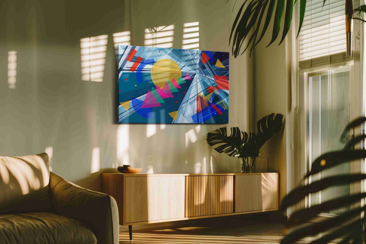 Prism Symphony modern canvas print, on wall, lifestyle preview