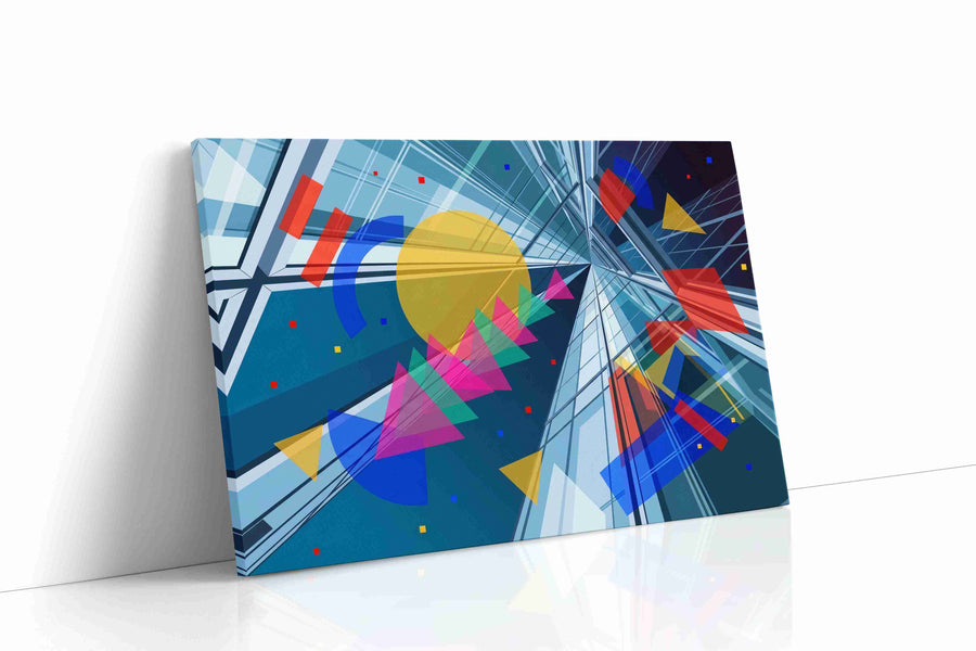 Prism Symphony modern canvas print gallery-wrapped landscape canvas studio shot