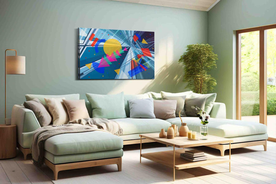 Prism Symphony modern canvas print, hanging on wall