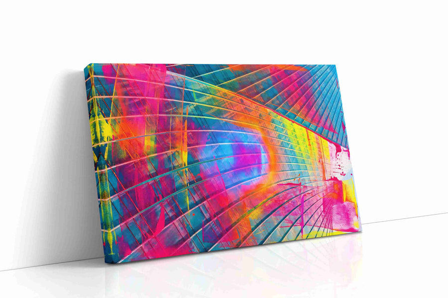 Prismatic Vortex modern canvas print gallery-wrapped landscape canvas studio shot