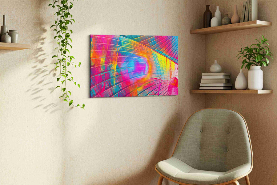 Prismatic Vortex (Abstract) - Modern, Modern Wall Art, Contemporary Canvas Print, Minimalist Decor