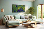 Sunlit Mosaic Blossoms sunflowers canvas print, hanging on wall