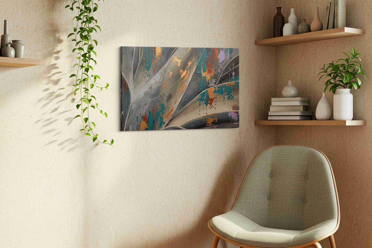 Veins of the Cosmos nature canvas print in a living room scene