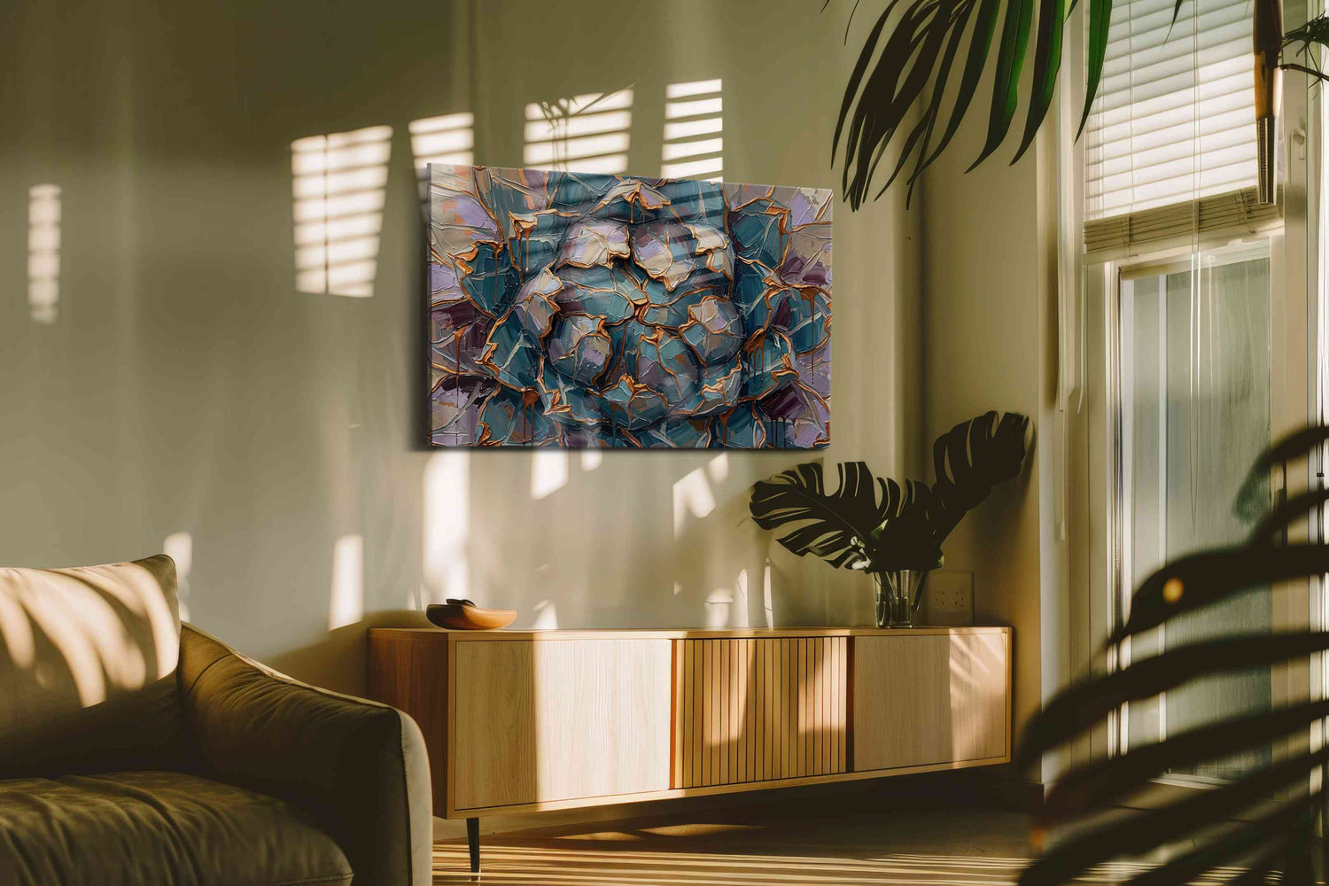 Verdant Echoes of Bloom (Abstract) - Nature, Nature Wall Art, Scenic Canvas Print, Natural Landscape Art