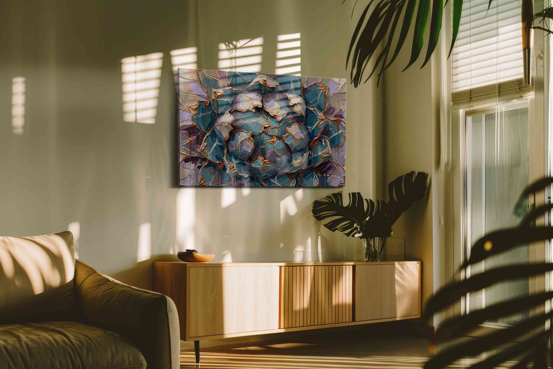Verdant Echoes of Bloom (Abstract) - Nature, Nature Wall Art, Scenic Canvas Print, Natural Landscape Art