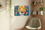 Vibrant Majesty (Abstract) - Animals, Animal Wall Art, Wildlife Canvas Print, Animal Lover Decor