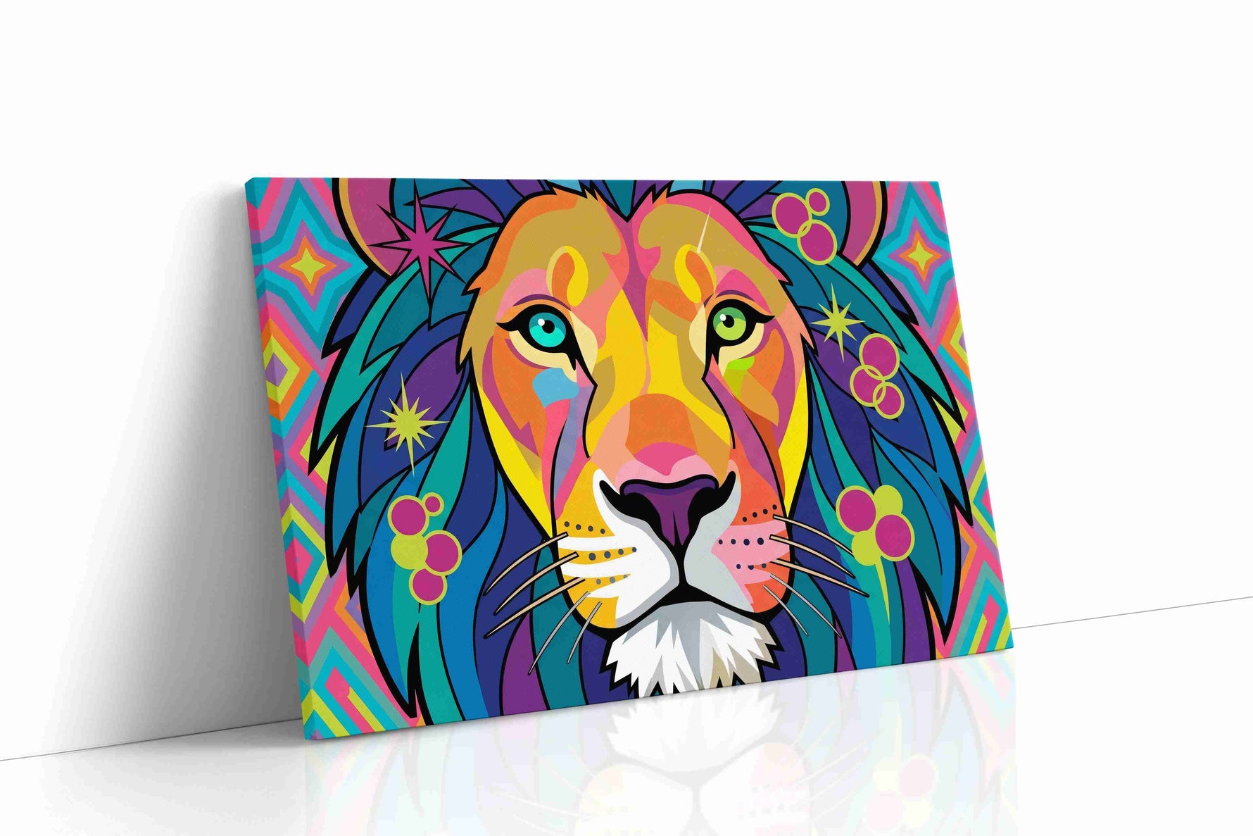 Vibrant Majesty animals canvas print gallery-wrapped landscape canvas studio shot