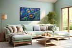 Whirl of Vibrant Dreams nature canvas print, hanging on wall